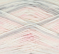 King Cole Cherish Baby DK 100% Acrylic Self Patterning Yarn Powder Pink