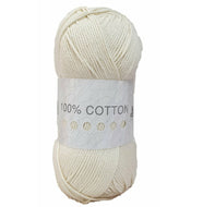 Cygnet 100% Pure Cotton DK Wool Yarn  100g Vanilla Cream