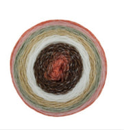 King Cole Curiosity DK Wool/Yarn Cake Self Striping Knitting Creme Brulee - 150g