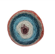 King Cole Curiosity DK Wool/Yarn Cake Self Striping Knitting - Sunset - 150g