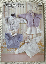 Load image into Gallery viewer, Peter Pan DK knitting pattern P813 Sweaters &amp; Cardigans 16-22ins
