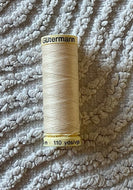 Gütermann Thread 100m 100% Polyester Machine Hand Sewing Quilting 414 Cream