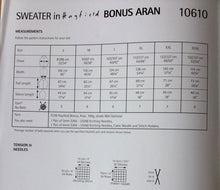Load image into Gallery viewer, Hayfield Aran Knitting Pattern 10610 Sweater in Bonus Aran 32-54in
