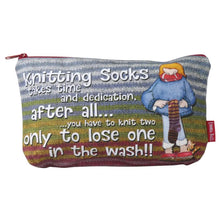Load image into Gallery viewer, Emma Ball - Zipped Pouch bag - Sock Knitters - Sewing knitting crochet (ZP21)
