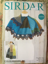 Load image into Gallery viewer,  Sirdar Colourwheel DK Crochet pattern 8082 Ladies’ Wrap &amp; Scarf
