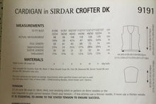 Load image into Gallery viewer, Sirdar Knitting Pattern 9191 Cardigan in Crofter DK 32-54 ins
