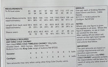 Load image into Gallery viewer, King Cole Chunky Knitting Pattern 5827 Ladies Sweater &amp; Cardigan 32-46 ins
