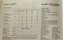Load image into Gallery viewer, James C Brett Chunky knitting pattern JB841 Ladies Cardigan &amp; Sweater 32-50 ins.
