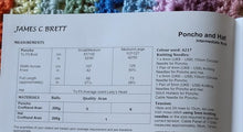 Load image into Gallery viewer, James C Brett Aran knitting pattern JB913 Ladies Poncho &amp; Hat 32-50ins
