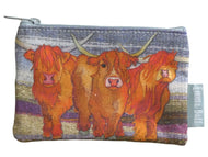Emma Ball - Zipped Purse - Highland Cow - stocking filler gift