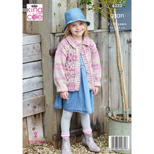 Load image into Gallery viewer, King Cole Aran Knitting pattern 6223 Child’s Jackets in Crescendo Aran 22-30 ins
