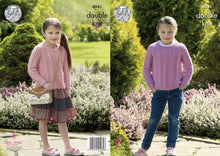 Load image into Gallery viewer, King Cole DK Knitting pattern 4941 Cardigan  &amp; Sweater 20-28 ins
