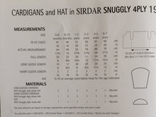 Load image into Gallery viewer,  Sirdar Snuggly 4ply Crochet pattern 1900 - Cardigans &amp; Hat Birth-7 years
