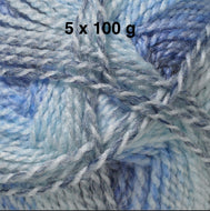James C Brett Marble DK Knitting Crochet Yarn Wool 5x100g Balls MT61 Blue Jeans