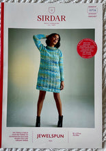 Load image into Gallery viewer, Sirdar Aran Crochet Pattern 10726 Womens Jewelspun Aran Dress - 32-54 ins

