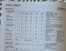 Load image into Gallery viewer, James C Brett Aran knitting pattern JB919 Child’s &amp; Ladies Sweaters 20-50 ins

