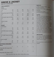 Load image into Gallery viewer, UKHKA DK knitting pattern 199 - Babies Dress &amp; Jacket 14-22ins - Double Knitting
