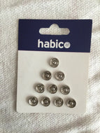 Habico Nickel-plated Poppers Snap Fasteners Poppers Press Studs 10 x 9mm - HO/54