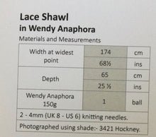 Load image into Gallery viewer, Wendy 4Ply knitting pattern 6087 - Lace Shawl
