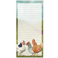 Emma Ball Magnetic Notepad shopping/to do list fridge magnet - Felted Chickens