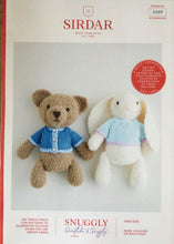 Load image into Gallery viewer, Sirdar Knitting Pattern 5399 Teddy Bear &amp; Bunny in Snowflake Chunky &amp; Snuggly DK
