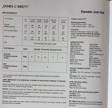 Load image into Gallery viewer, James C Brett super chunky knitting pattern JB332 Ladies Sweater &amp; Hat 28-46 ins
