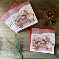Alex Clark Christmas Cards Greetings Card Cat Snow is Coming Pack of 5
