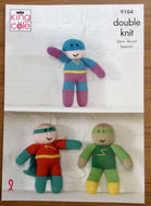 King Cole DK Knitting pattern 9104 - Toys - Superheroes 