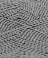 King Cole Cotton Socks 4 Ply Sock Wool Yarn - Grey - 100g 
