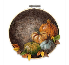 Load image into Gallery viewer, The Crafty Kit Company Pumpkins in a Hoop Needle Felting Kit
