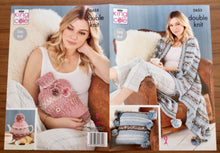 Load image into Gallery viewer, King Cole DK knitting pattern 5655 Cushion Throw Tea Cosy Hot Water Bottle Cover
