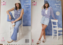 Load image into Gallery viewer, King Cole DK Knitting pattern 6355 Ladies Cardigan &amp; Waistcoat 32-50 ins
