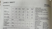 Load image into Gallery viewer, James C Brett knitting pattern JB910 Ladies Sweaters in Croftland Aran 32-50ins
