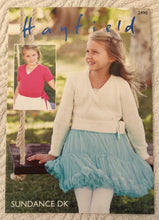 Load image into Gallery viewer, Hayfield DK Knitting Pattern 2490 - Girl’s Ballet Wrap 24-32ins
