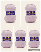 Load image into Gallery viewer, Sirdar Hayfield Bonus DK Kntting/Crochet Wool/Yarn Pack 5 x 100g Mauve Marl
