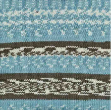 Load image into Gallery viewer, King Cole Fjord DK wool yarn self patterning mock fair-isle 100g Etne
