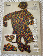 Jarol DK knitting pattern 1047 Babies Sweater Leggings Bootees & Mitts 51-61 cms
