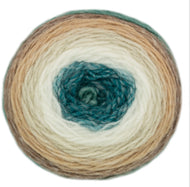 King Cole Curiosity DK Wool/Yarn Cake Self Striping Knitting - Waterlily - 150g