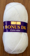 Sirdar Hayfield Bonus DK Kntting/Crochet Wool/Yarn 100g Value Acrylic  White