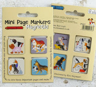 Emma Ball 4 Mini Page Markers Magnetic Book Mark - Bees & Butterflies (PM14)