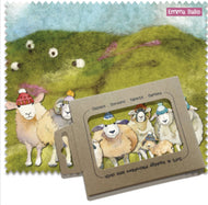 Microfibre Lens Cloth for Glasses, Camera Lens -  Happy Sheep by Emma Ball