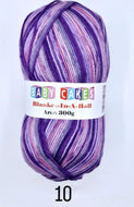 Woolcraft Baby Cakes Blanket in a Ball Aran 300g Knitting Wool Yarn Purple Rain