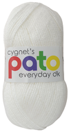 Cygnet PATO Everyday DK 100% Acrylic Wool Knitting Crochet 100g White