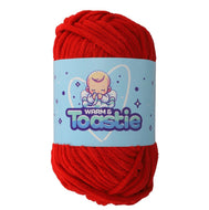 King Cole Warm & Toastie Super Chunky 200g Soft Fluffy Chenille Yarn Red 