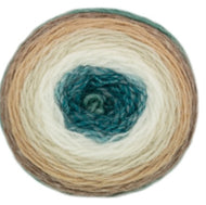 King Cole Curiosity DK Wool/Yarn Cake Self Striping Knitting - Waterlily - 150g