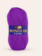 Sirdar Hayfield Bonus DK Kntting/Crochet Wool/Yarn 100g Acrylic Neon Purple