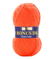 Sirdar Hayfield Bonus DK Kntting/Crochet Wool/Yarn 100g Acrylic Bright Orange