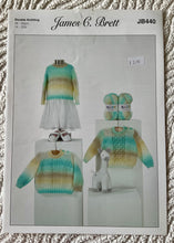 Load image into Gallery viewer, James C Brett DK Knitting pattern JB440 Baby Sweaters 14-22 in
