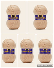 Load image into Gallery viewer, Sirdar Hayfield Bonus DK Knitting/Crochet Wool/Yarn Pack 5 x 100g Champagne
