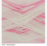 King Cole Cherish Baby DK 100% Acrylic Self Patterning Yarn Marshmallow
